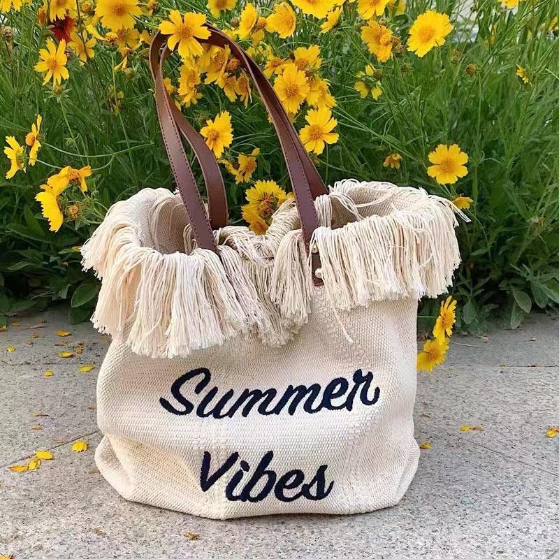 Gradient Color Women's Tote Beach Bag - VAleG