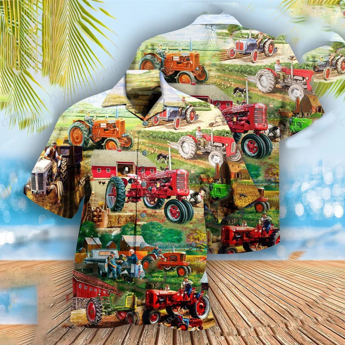 Fashion Bus Pattern Summer Men's Casual Shirt - VAleG