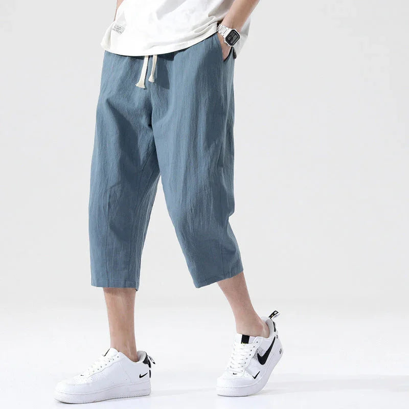 Loose Men's Korean-style Plus Size Cotton And Linen - VAleG