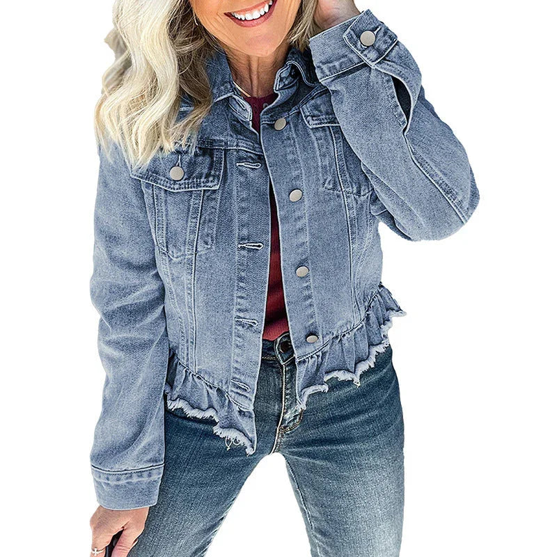 Solid Color Single Row Multi-buckle Jacket - VAleG