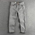 Retro Washed Distressed Cement Gray Jeans For Men - VAleG