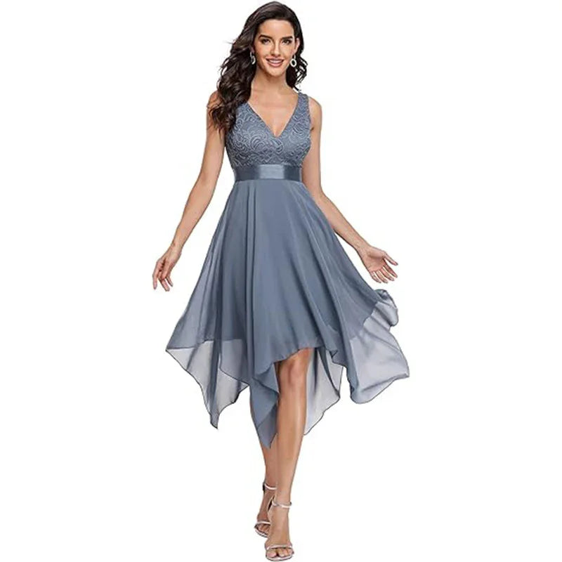 Women's Lace Chiffon Cocktail Ball Gown - VAleG
