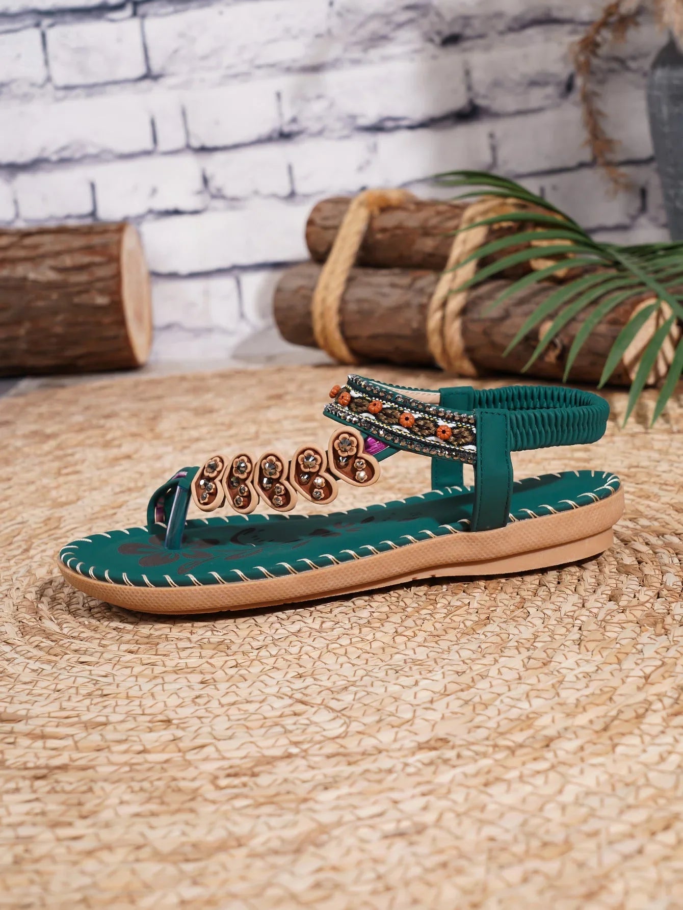 Bohemian Daily Casual Summer Rhinestone Sandals - VAleG