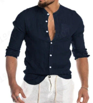 Men's Simple Casual Loose Shirt - VAleG