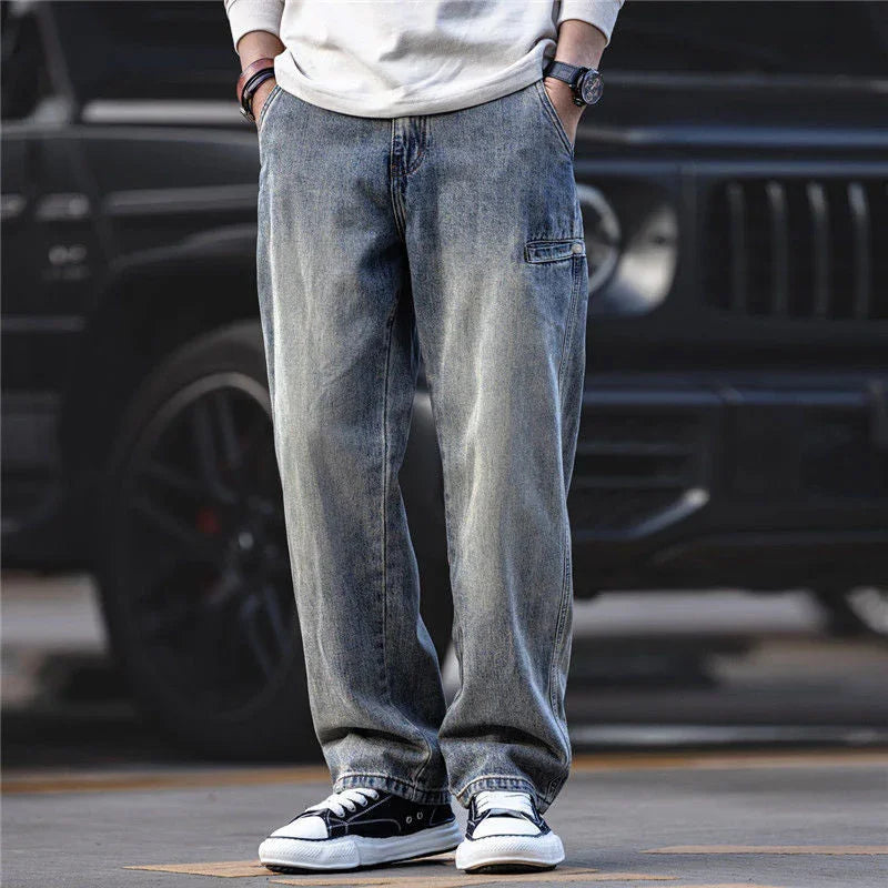Men's Retro Simple Casual Wide-leg Pants - VAleG