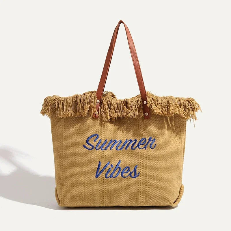 Gradient Color Women's Tote Beach Bag - VAleG