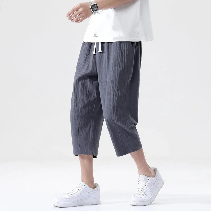 Loose Men's Korean-style Plus Size Cotton And Linen - VAleG