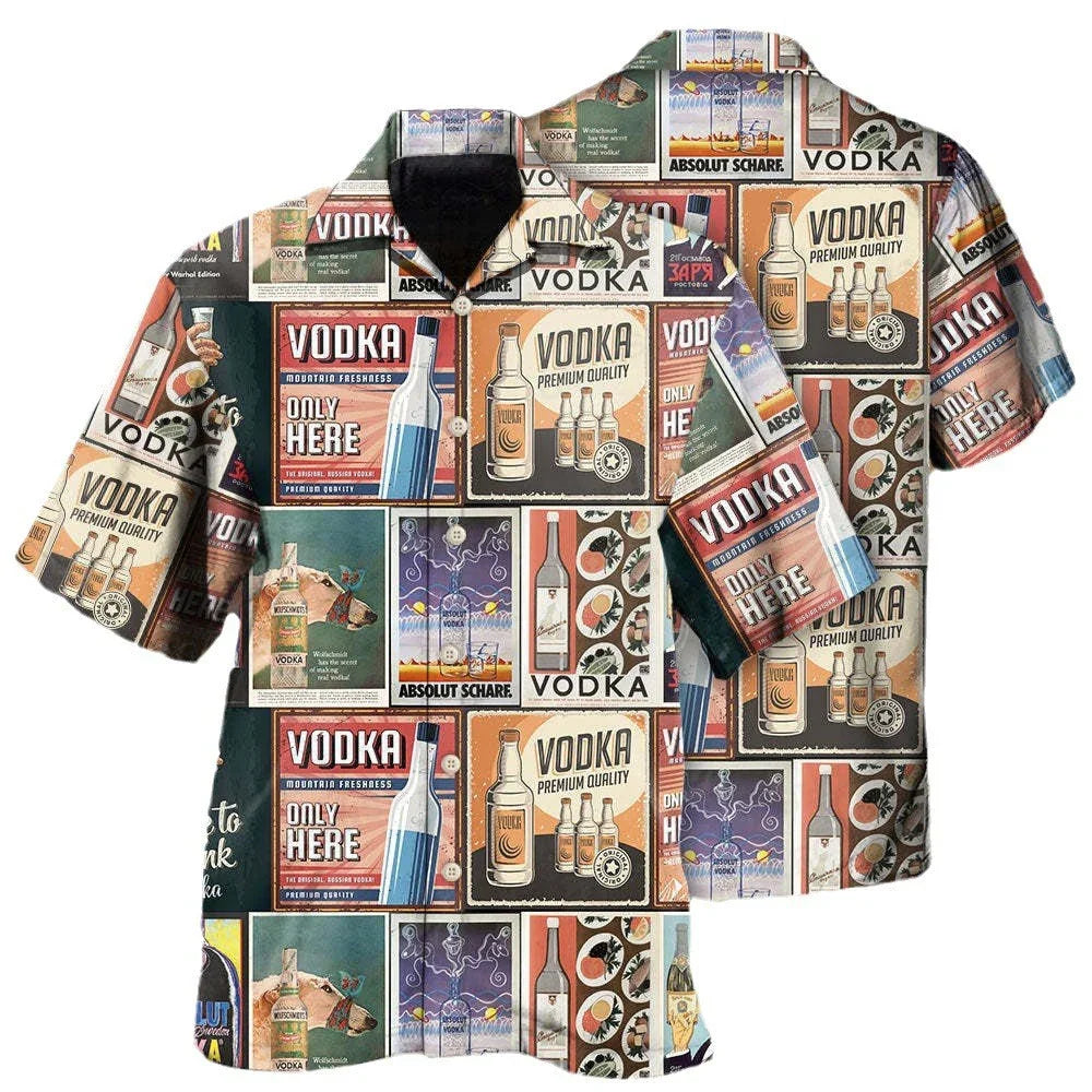 Fashion Bus Pattern Summer Men's Casual Shirt - VAleG