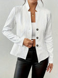 Button Pattern Small Suit Jacket - VAleG