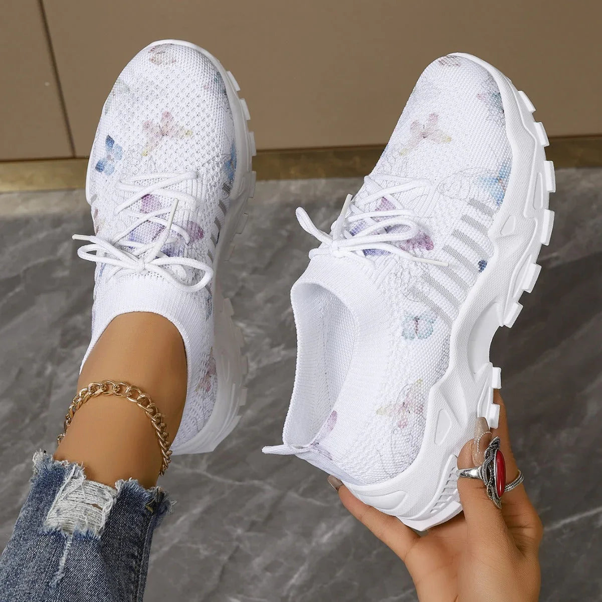 Flying Woven Shoes All-match Non-slip Wear-resistant Sneakers - VAleG