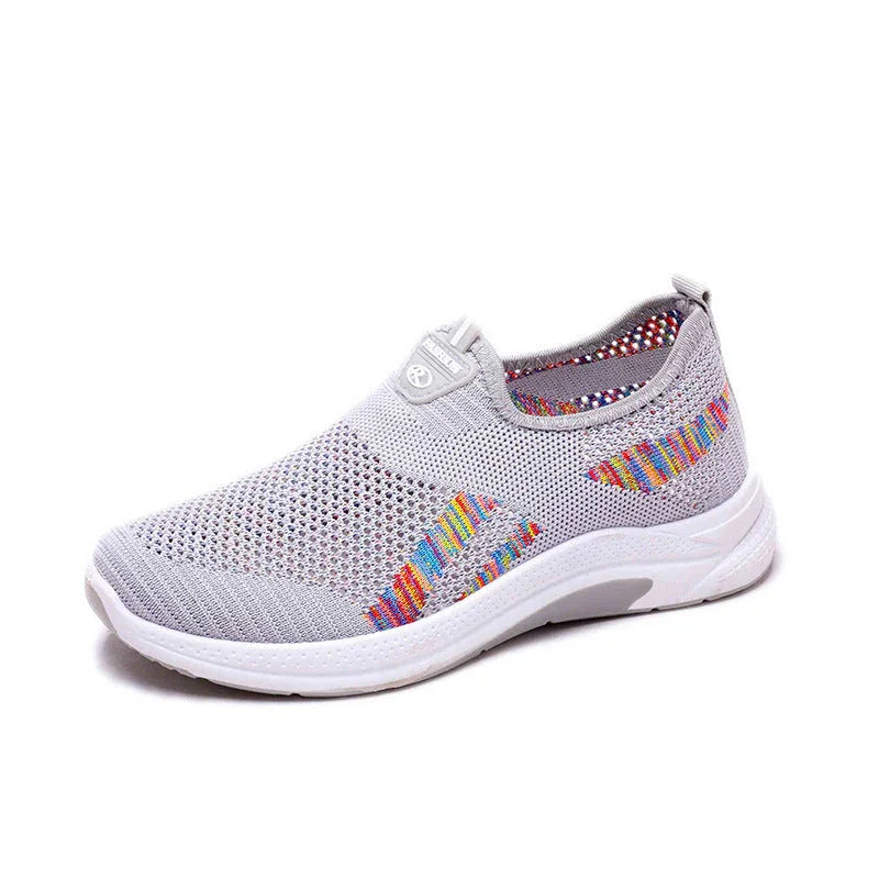 Women's Casual Breathable Fly Woven Mesh Cloth Shoes - VAleG
