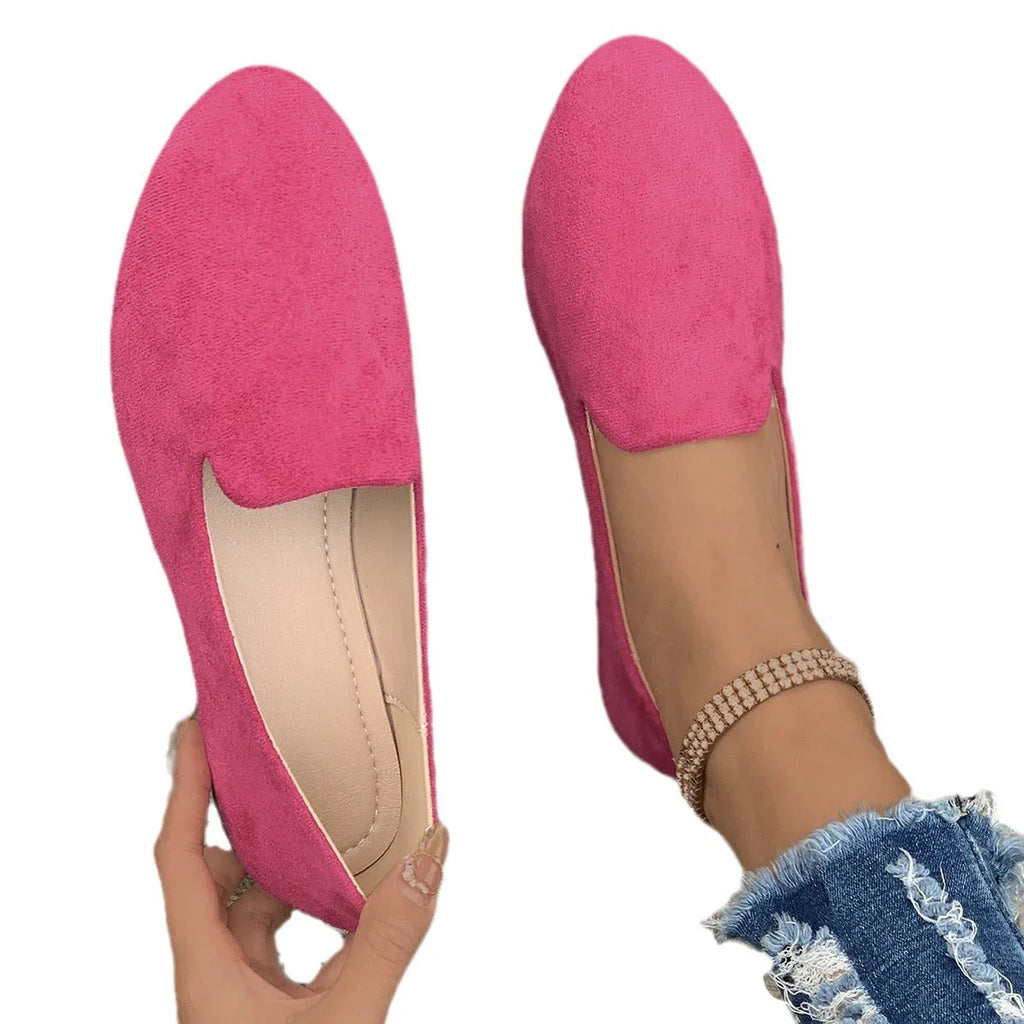 Women's Leisure Thin Shoes Low-cut Flat Round Head - VAleG
