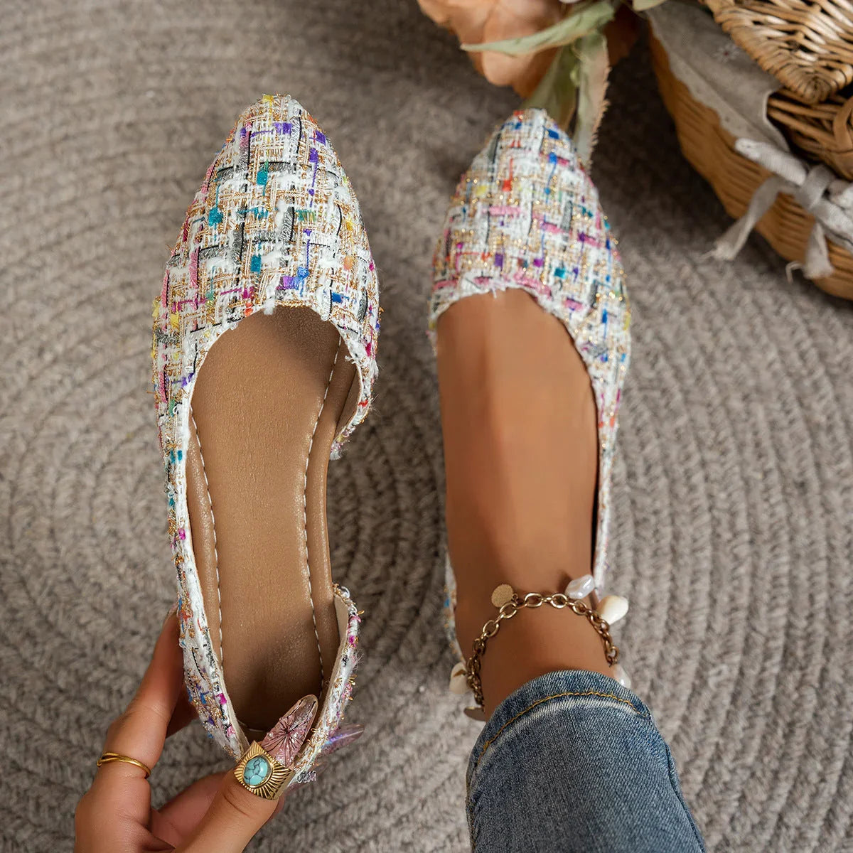 Women's Casual All-match Cloth Cover Low Cut Pumps - VAleG