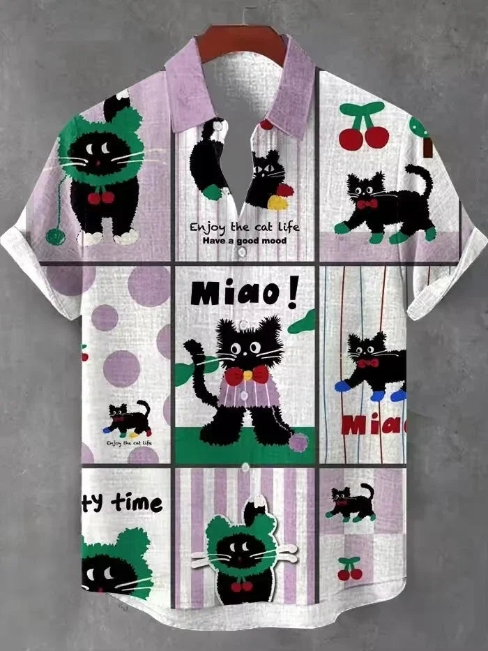 Fashion Personality Men's Art Pattern Shirt - VAleG