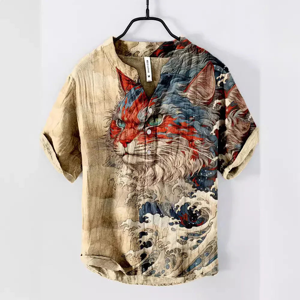 Plus Size Digital Printing Men's Short Sleeve - VAleG