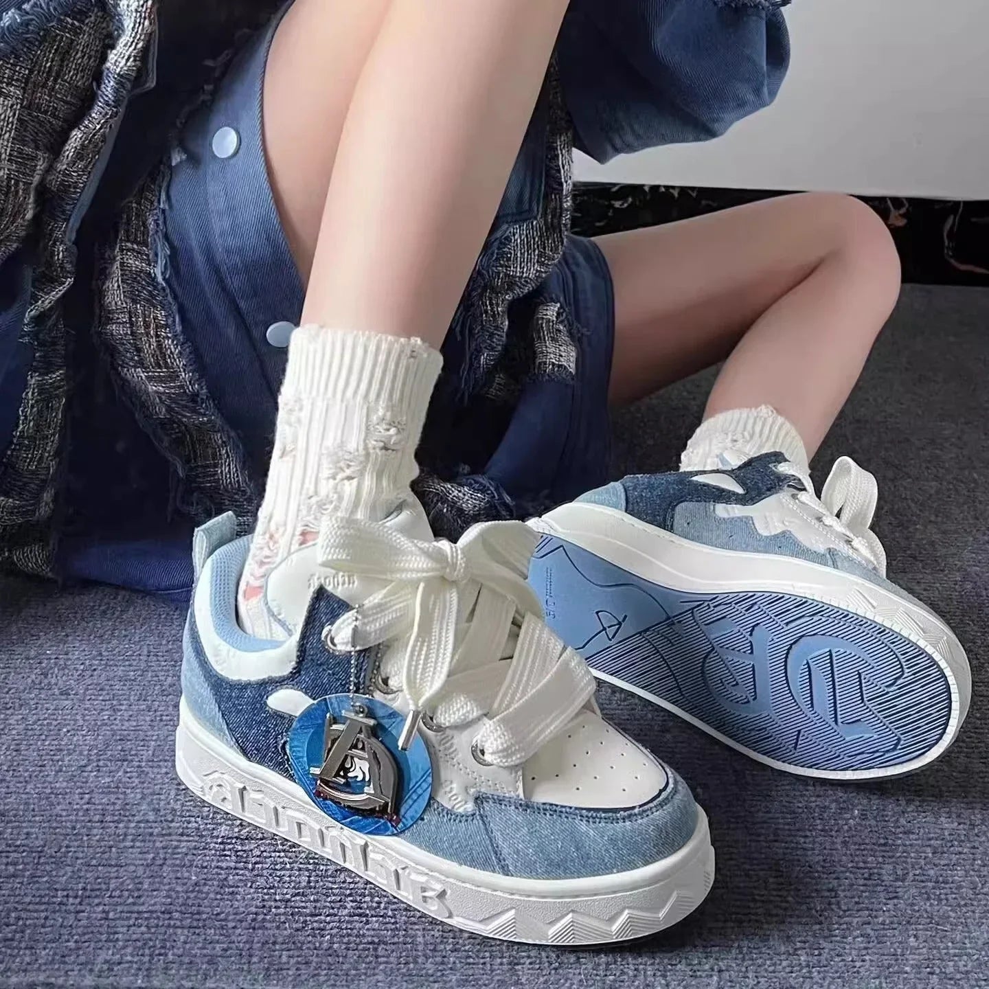 Niche Retro Hight Increasing Board Shoes - VAleG