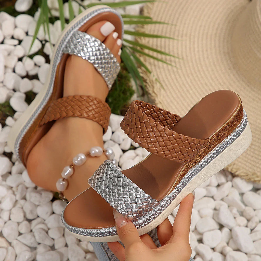 Plus Size Wedge Sandals For Women - VAleG