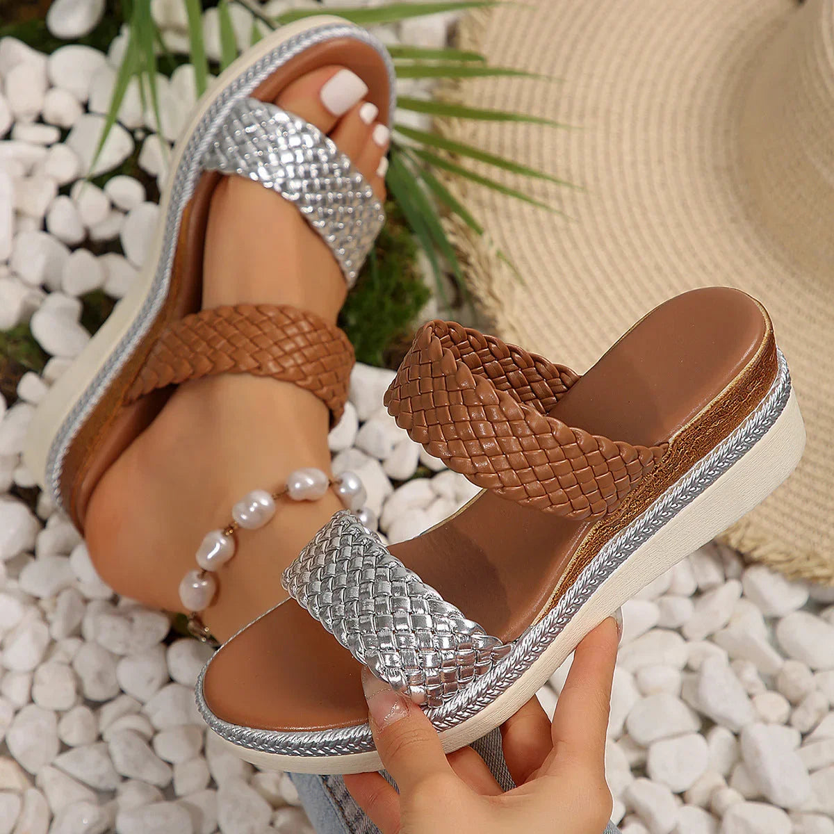 Plus Size Wedge Sandals For Women - VAleG
