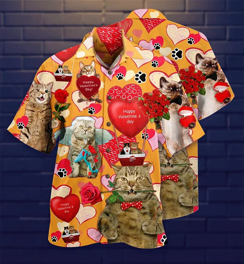 Fashion Bus Pattern Summer Men's Casual Shirt - VAleG