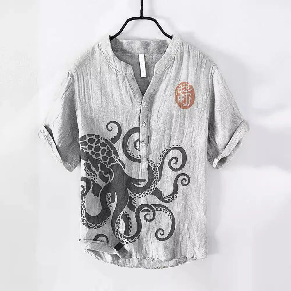 Plus Size Digital Printing Men's Short Sleeve - VAleG