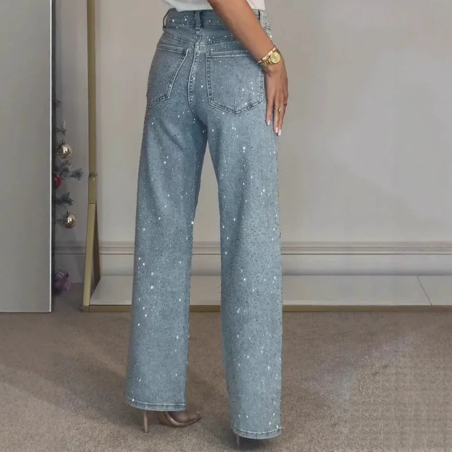 Women's High-end High Waist Straight Personalized Hot Girl High Street Trousers - VAleG