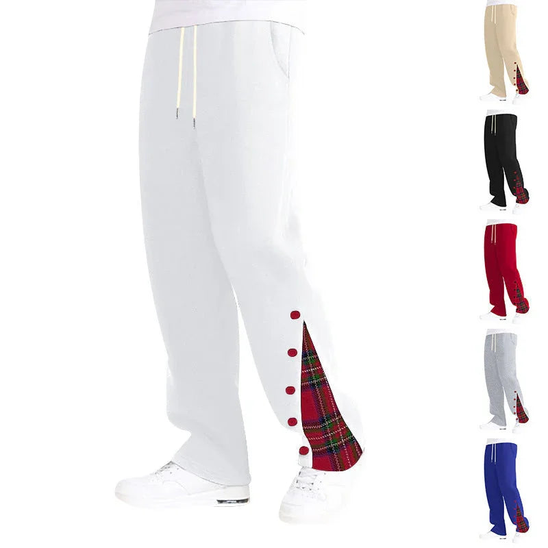American Heavy Men's Casual Pants Block Trousers - VAleG