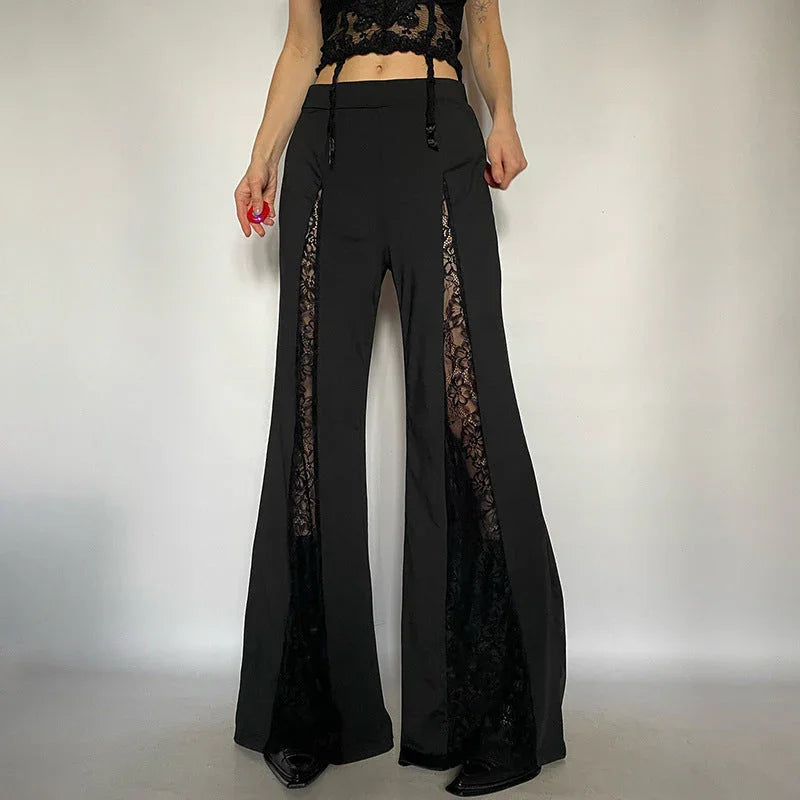 Lace Personality Loose Sexy Low Waist Trousers - VAleG