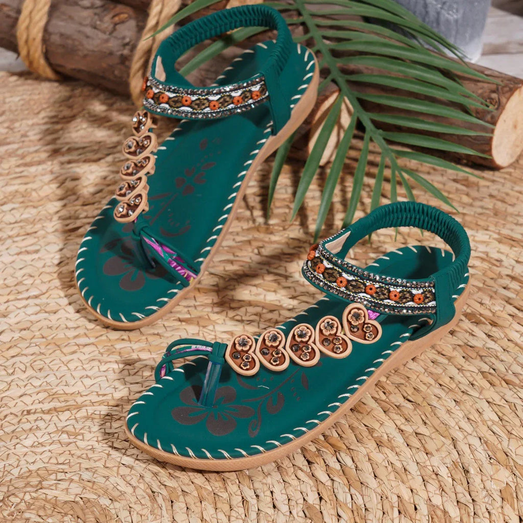 Bohemian Daily Casual Summer Rhinestone Sandals - VAleG