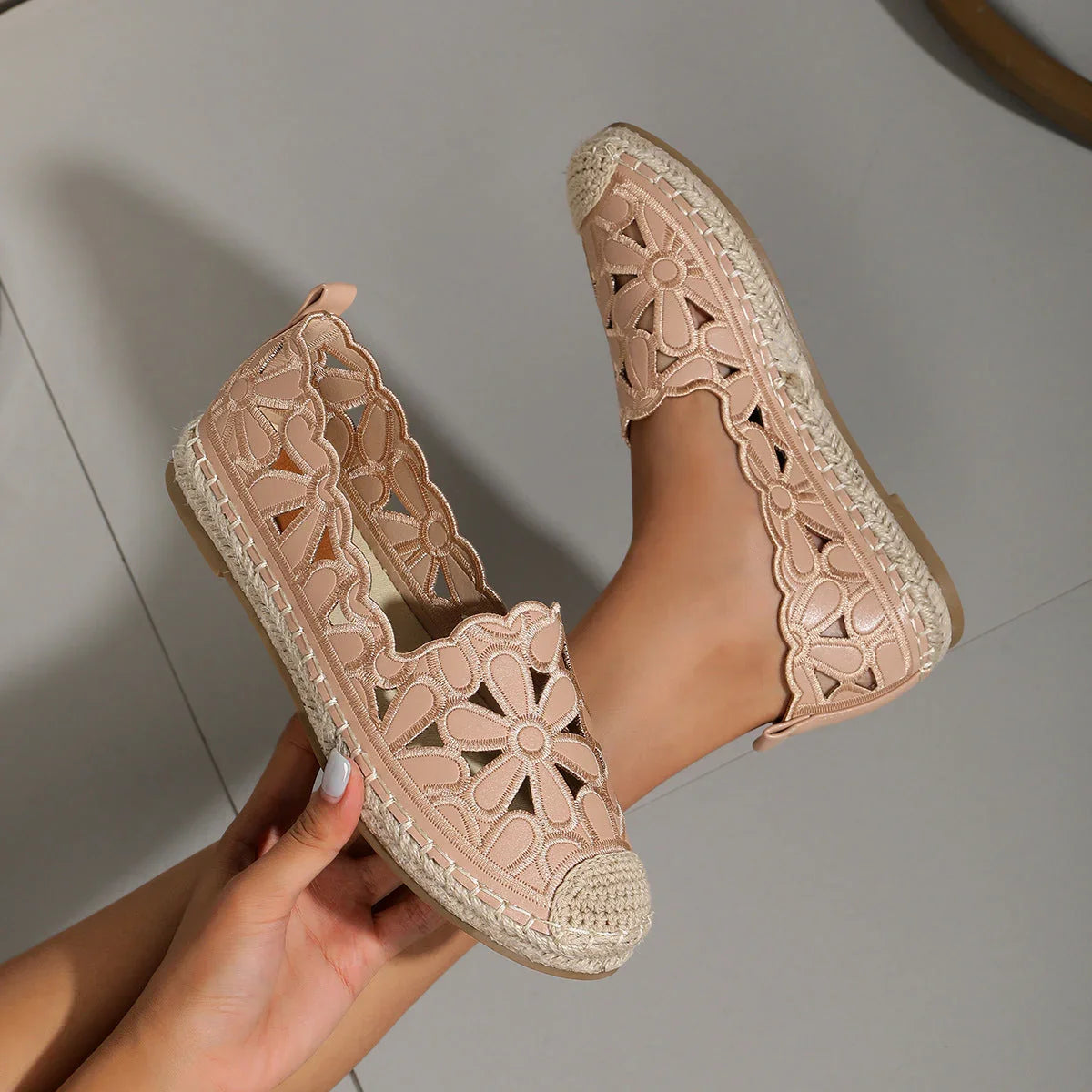 Fisherman Shoes Lightweight Flat Straw Women Hollow Out - VAleG