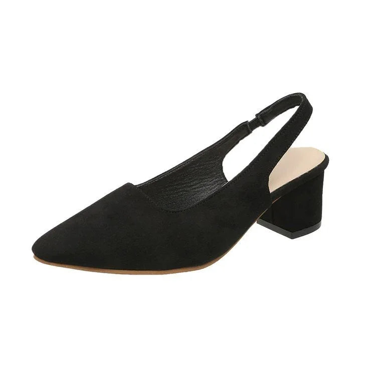 Chunky Heel Spring And Summer New Pointed High Heels For Women - VAleG