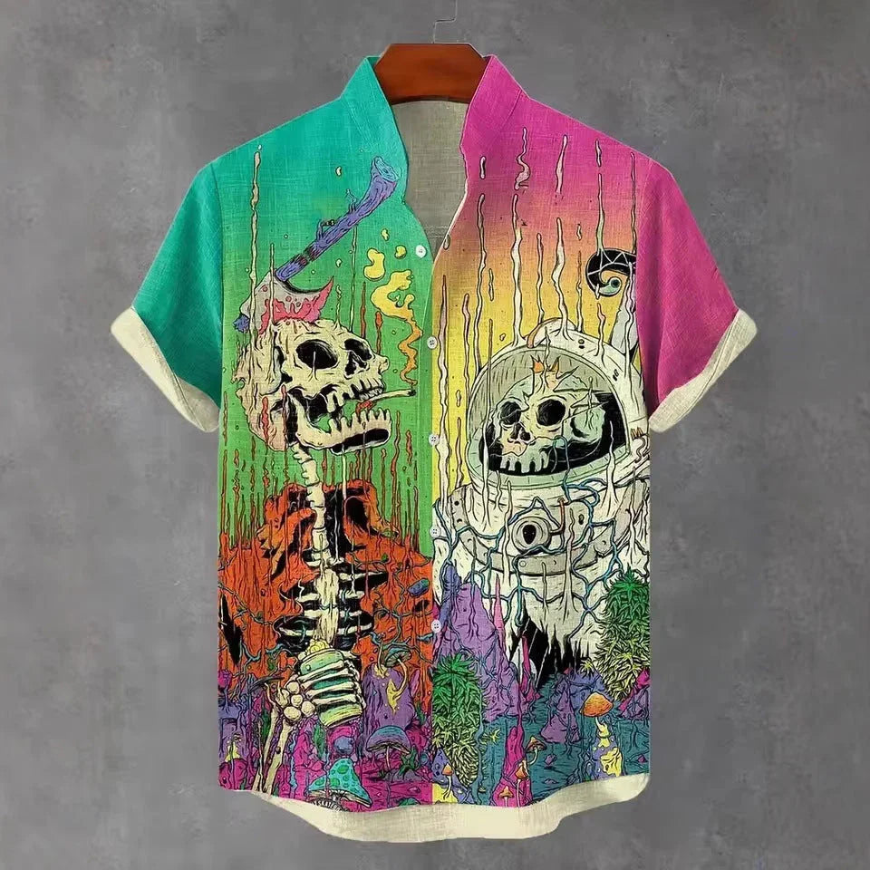 Fashion Personality Men's Art Pattern Shirt - VAleG