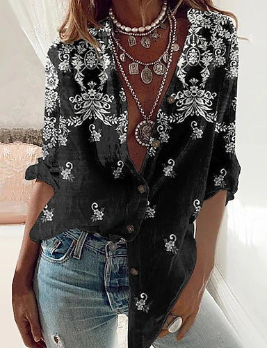 Ethnic Style Fashion Personalized Women's Shirt VAleG