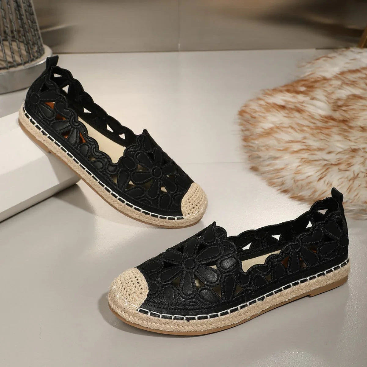 Fisherman Shoes Lightweight Flat Straw Women Hollow Out - VAleG