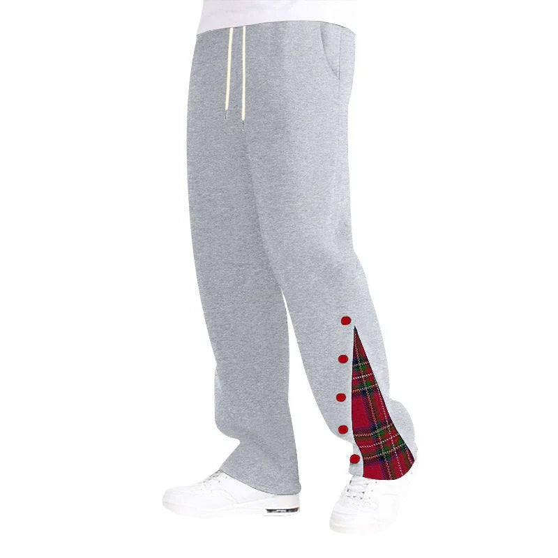 American Heavy Men's Casual Pants Block Trousers - VAleG