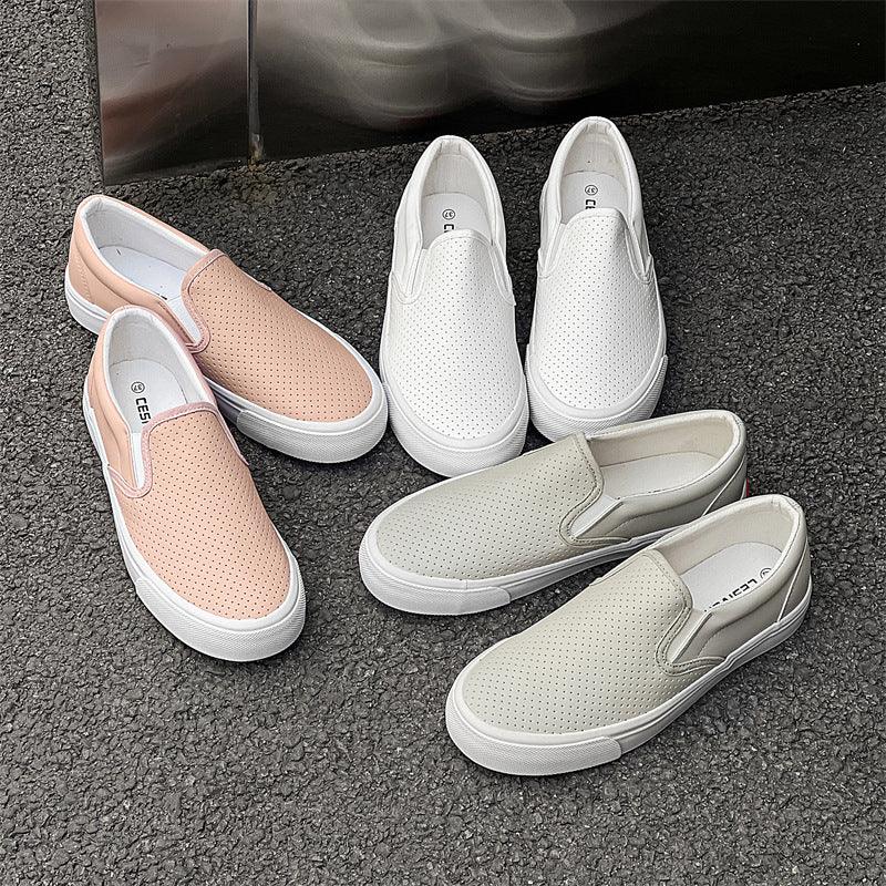 Men's And Women's Korean-style Couple Sports Breathable One Pedal Sneakers - VAleG
