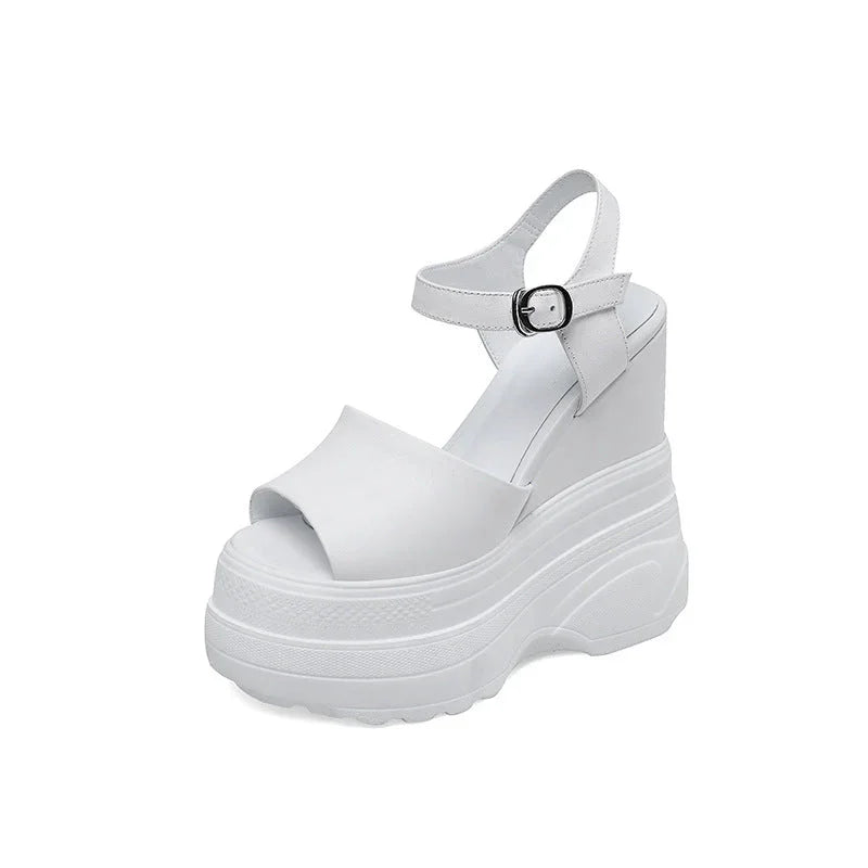 Platform Platform Increased 16cm Casual All-Match Peep Toe Comfortable Sandals - VAleG