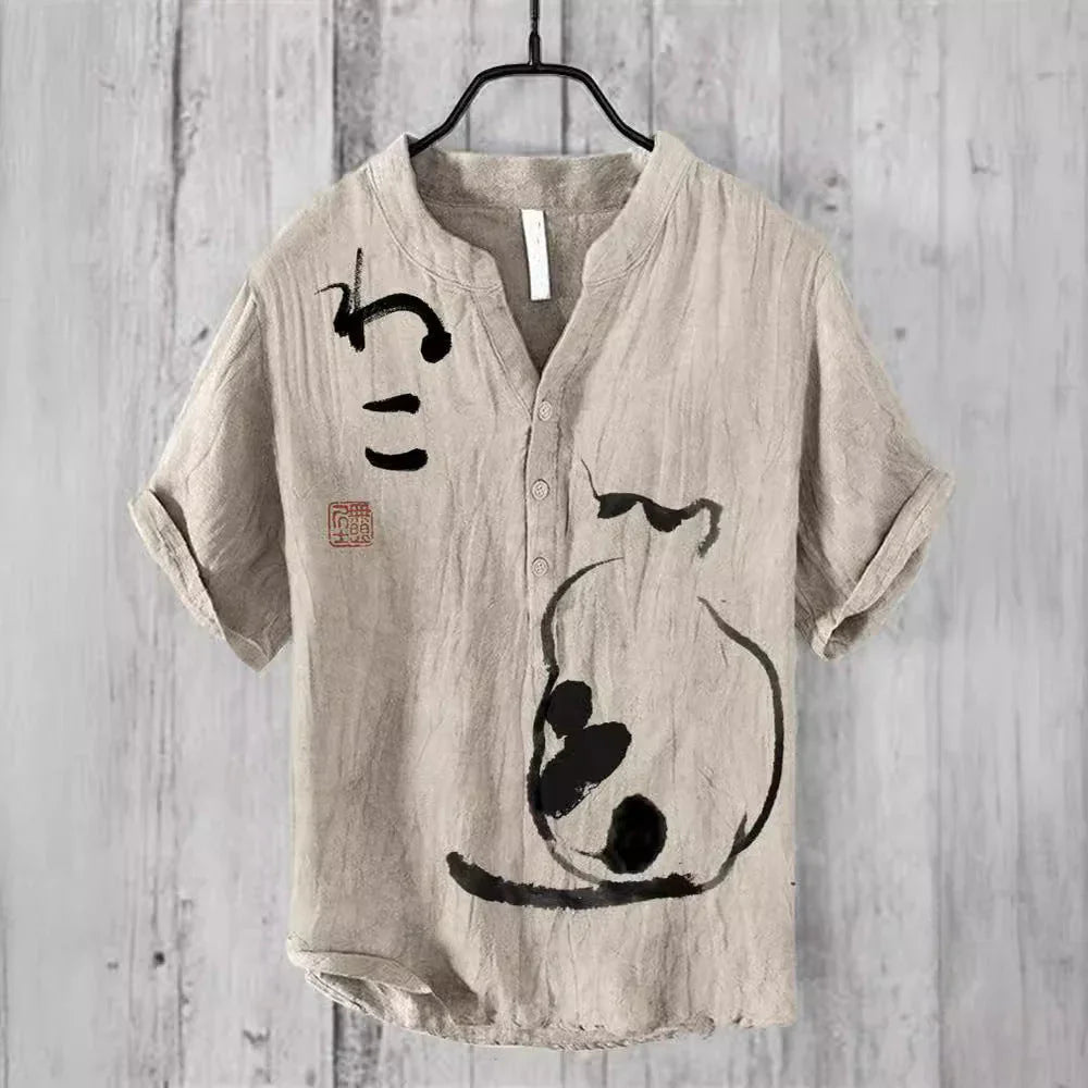 Plus Size Digital Printing Men's Short Sleeve - VAleG