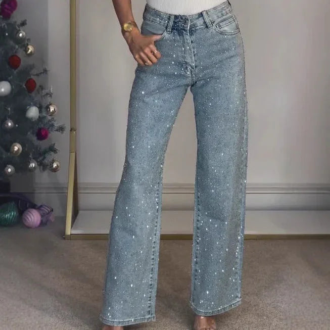 Women's High-end High Waist Straight Personalized Hot Girl High Street Trousers - VAleG