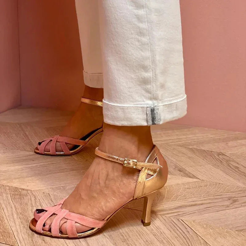 Summer Stylish Peep Toe Plus Size Color-matching Sandals - VAleG