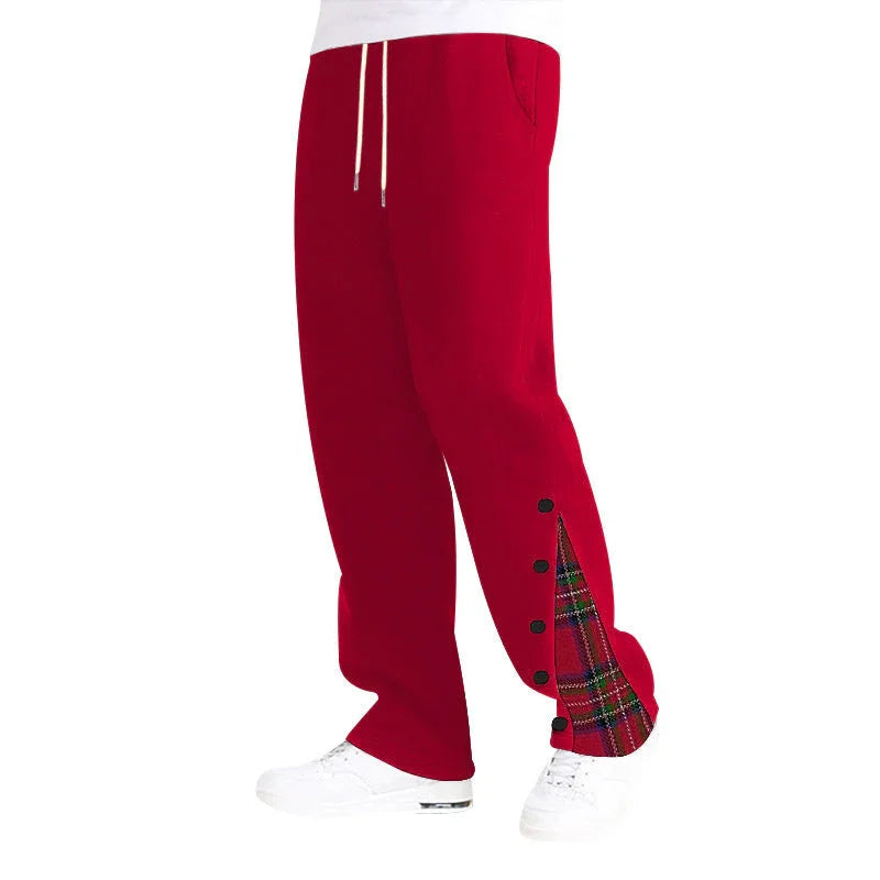 American Heavy Men's Casual Pants Block Trousers - VAleG