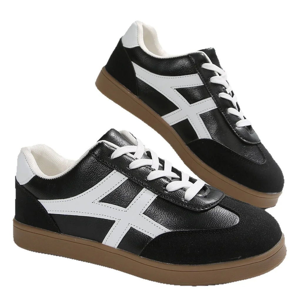 Large Size White Shoes Women's Retro Fashion Round Head Sports - VAleG