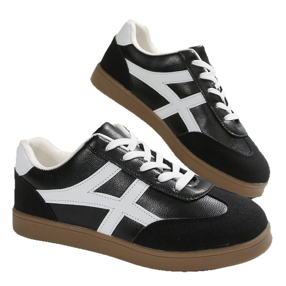 Large Size White Shoes Women's Retro Fashion Round Head Sports - VAleG
