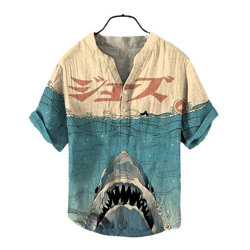 Plus Size Digital Printing Men's Short Sleeve - VAleG