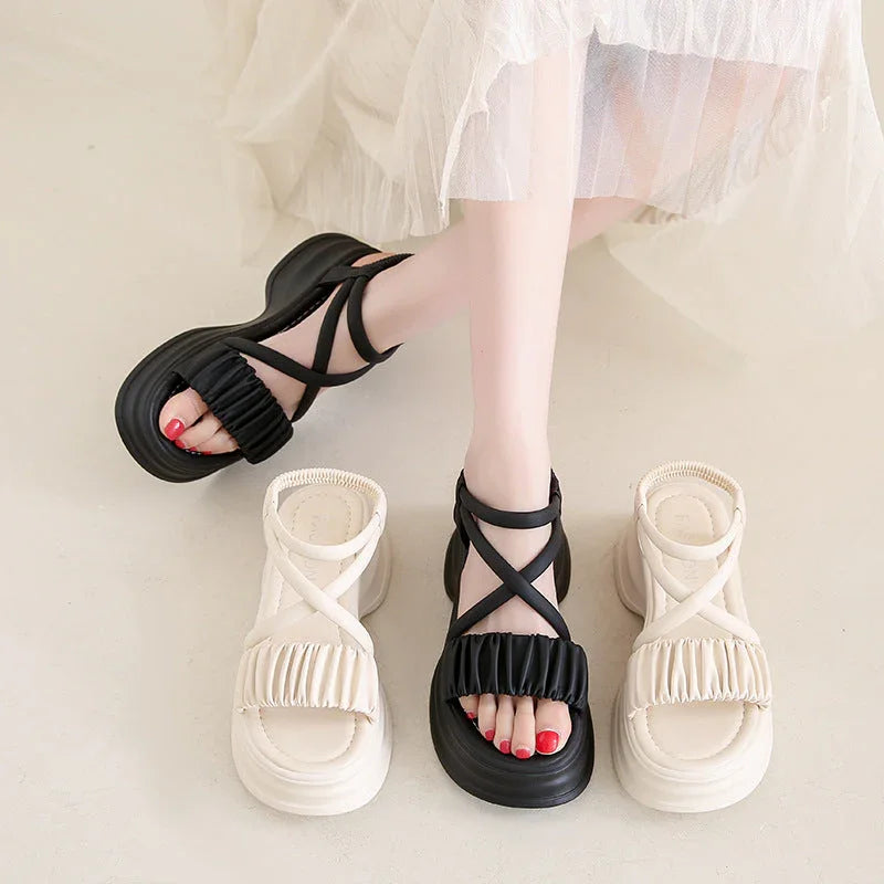 Platform Platform Summer Open Toed Roman Beach Shoes - VAleG