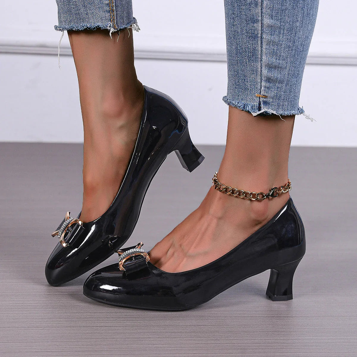 New Bow High Heel Low-cut Pumps Korean Style Pointed Women - VAleG