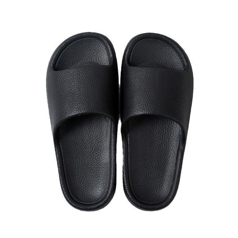 Home Non-slip Solid Color Indoor Leather Slippers - VAleG