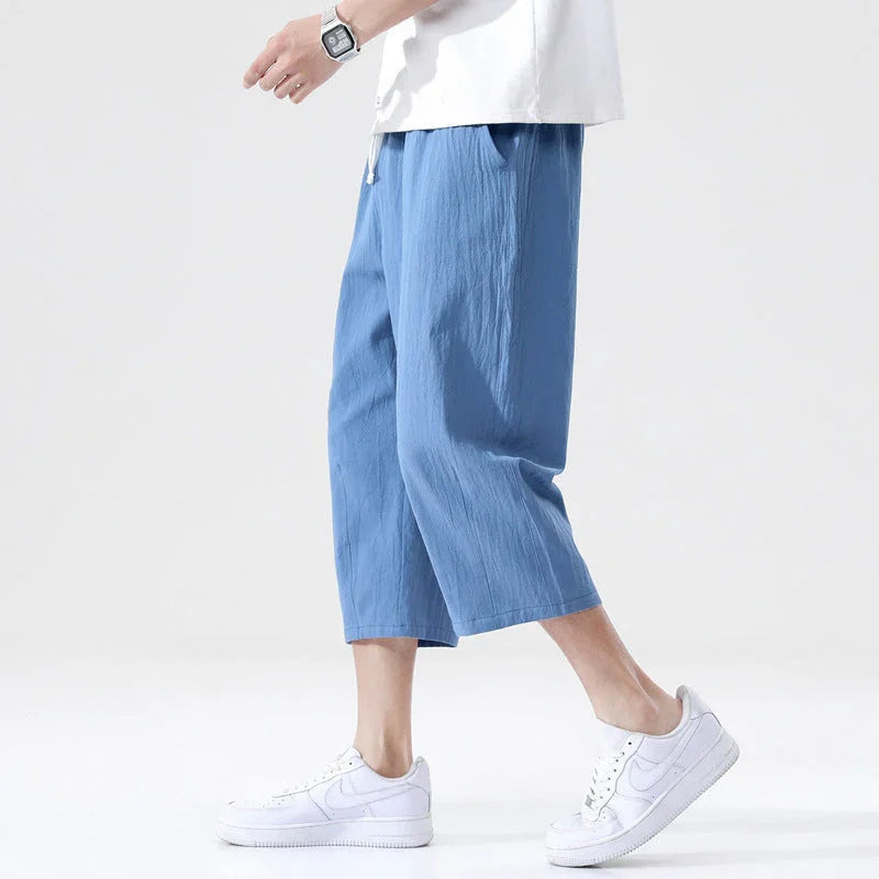 Loose Men's Korean-style Plus Size Cotton And Linen - VAleG