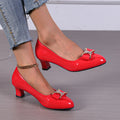 New Bow High Heel Low-cut Pumps Korean Style Pointed Women - VAleG