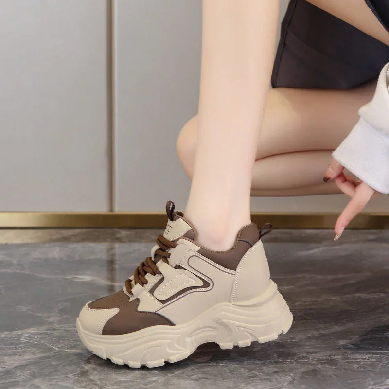 Spring And Autumn Thick Bottom Internet Hot Dad Shoes Women's Height Increasing Insole - VAleG
