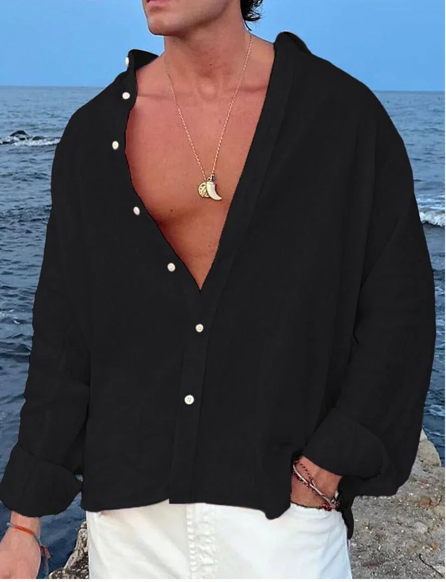Men's Outdoor Daily Shirts, Holiday Streetwear, Basic Casual - VAleG